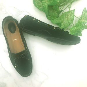 Like New Clarks suede moccason non skid sole shoe